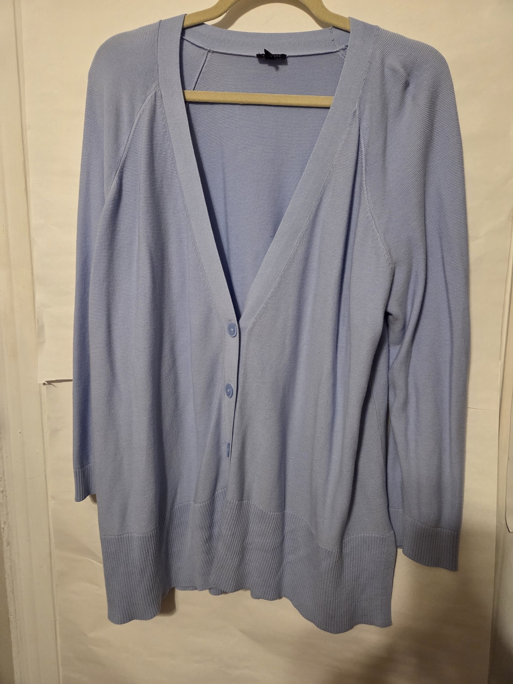 Talbots Light Blue V-Neck Button Front Cardigan